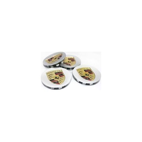 75MM 4-pack Porsche Silver Centre Cap (Single).. (1/2)