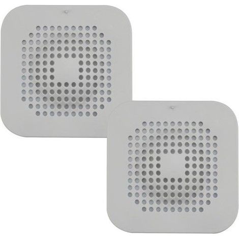 Lot de 2 attrape-cheveux en silicone gris pour douche, crépine de douche avec ventouse, attrape-cheveux pour douche, (1/4)