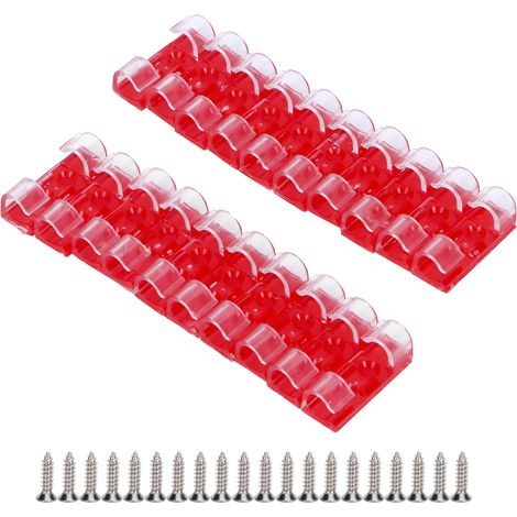 20 transparente, selbstklebende Kabelbinder, Schreibtisch-Organizer-Clips, unauffällige Aufbewahrungsbefestigungen (1/5)