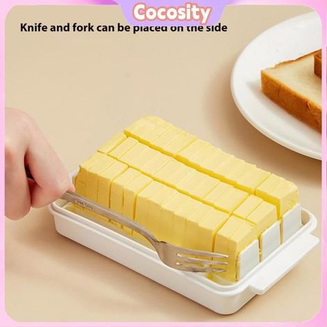 Cocosity Beurrier avec couvercle Beurrier Incassable avec Couvercle Transparent pour Garder le Beurre Frais, Design art cuisine (1/5)
