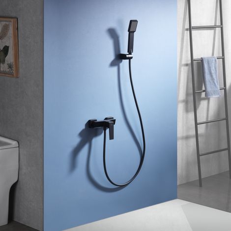 Imex -  Grifo Monomando Ducha y Bañera  Negro Serie Art