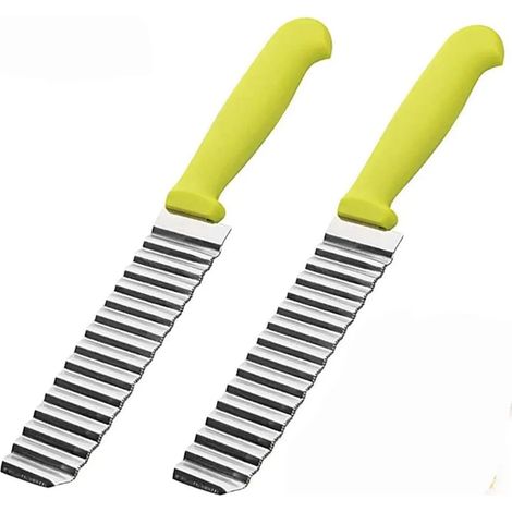 Cortador de patatas multifuncional cuchillo de verduras ondulado cortador de patatas fritas para niños cortador de ensalada de patatas (1/5)