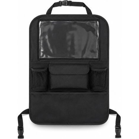 Organisateur de siège auto – Support iPad – Multi compartiments – 40x60 cm – Noir – Voyage (1/5)