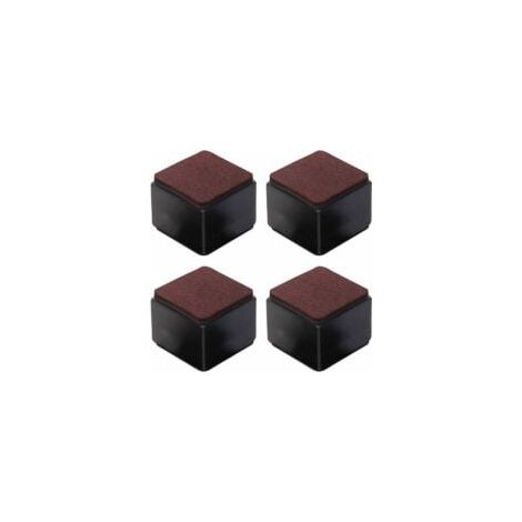 4er-Pack selbstklebende Möbelerhöhungen aus Karbonstahl – 50 mm Höhe für Betten, Sofas, Schränke – schwarze Quadrate (1/5)