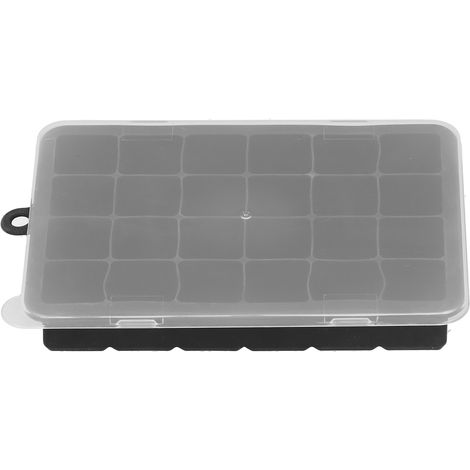 Quadratische Silikon-Eiswürfelform mit 24 Fächern, DIY-Eiswürfelform für die Küchenbar, Getränkezubehör. (1/5)