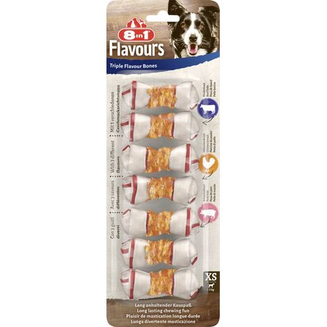 8in1 Flavours Kauknochen Triple Flavour XS Soft Snack