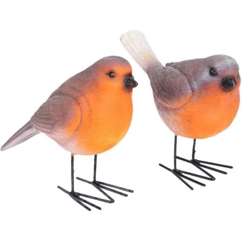 Petit Oiseau Figurine, 2 pièces résine Oiseau décor intérieur extérieur Jardin Art Artisanat Ornements pour la Maison Jardin pelouse Yard (1/5)