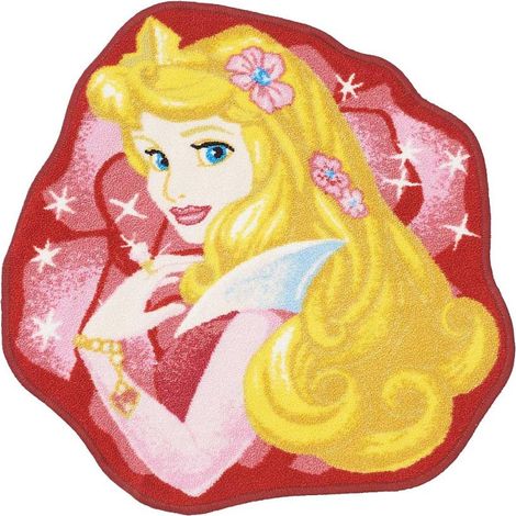 DISNEY - Tapis Aurore, la Belle au bois dormant, Disney rouge 67x67 (1/5)