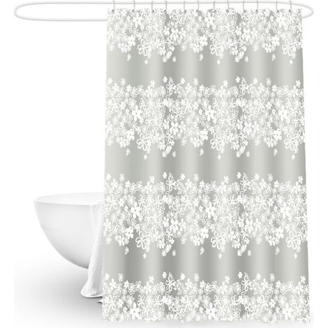 Lot de 2 Rideaux Occultants Isolants Thermiques - Motif Lignes Argenté sur Fond Bleu Marine - à Oeillets - 140x245cm - pour Salon/Intérieur (1/5)