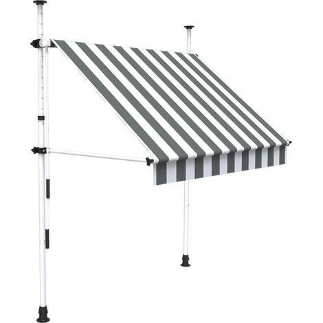 Sunny Inch – Store à projection sans perçage 200 x 150 cm – Hauteur réglable 215 à 315 cm – Toile imperméable et anti-UV – Système d'articulation sphéroïde (1/5)