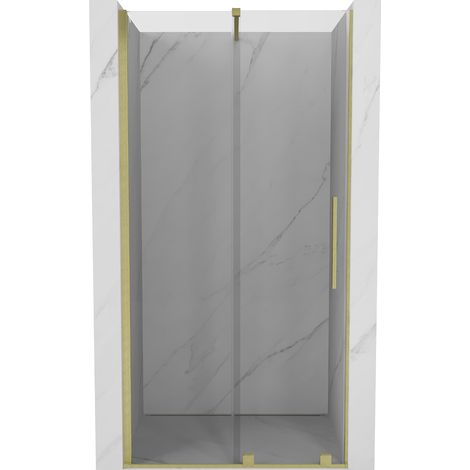 Mexen Velar porte de douche coulissante 90 cm, transparent, or brossé - 871-090-000-01-55 (1/5)