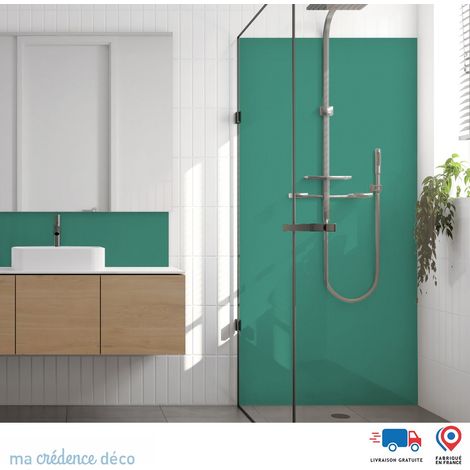 Panneau de douche : Turquoise menthe - Alu composite - 90 - 245 (1/3)