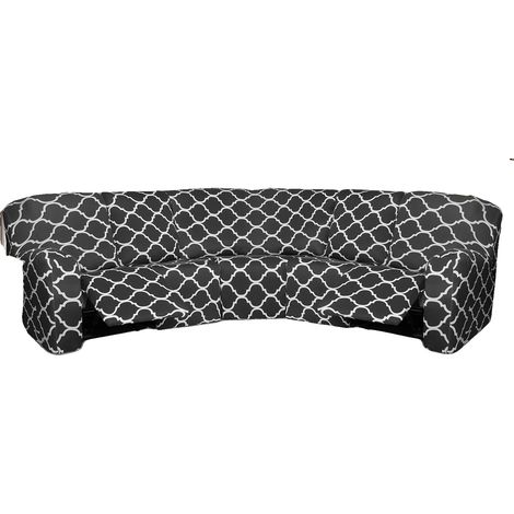 Fundas para sofá reclinable, material suave, diseño antideslizante, gris oscuro. (1/2)