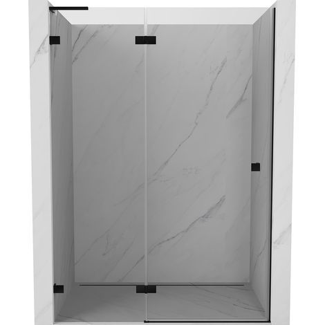 Mexen Lunar L Duschdrehtür, links 130 cm, transparent, schwarz - 834L-130-000-70-00-L (1/5)