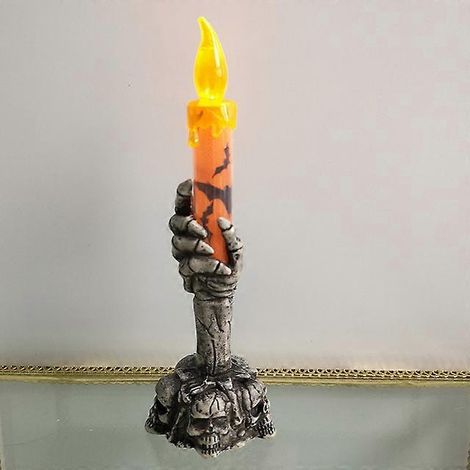 Décorations d'Halloween : squelettes, fantômes, bougies, citrouilles, orange. (1/5)