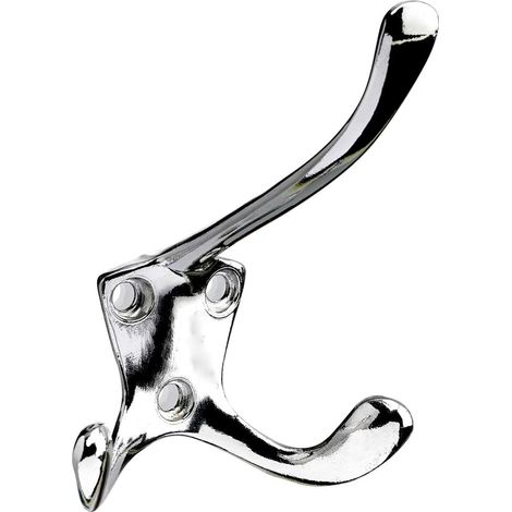 Hettich Hut- & Mantelhaken 9,6 x 7,6 x 9 cm vernickelt silber - 1 Stück Halterungen & Griffe