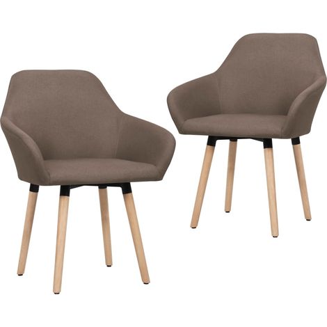 Esszimmerstühle 2 Stk. Braun Stoff vidaXL (1/5)