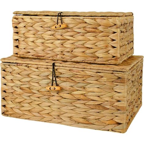 Panier rangement jacinthe d'eau avec couvercle L XXL (1/5)