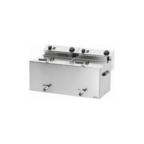 Friteuse double inox 2 x 10 Litres à poser, 16 200 W, 400 V - TRI