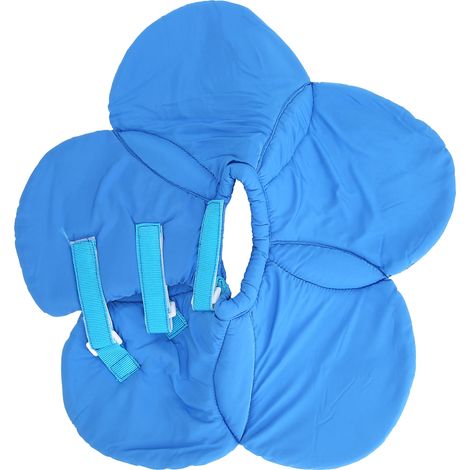 Collier conique pour animaux de compagnie Elizabeth Collar Cow Flowers, ajustable, respirant, pliable et imperméable, pour chiens et chats, motif floral bleu, taille M (1/5)