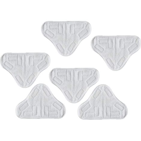 Lot de 6 lingettes microfibres lavables pour balai vapeur H2O H20 X5 (1/5)