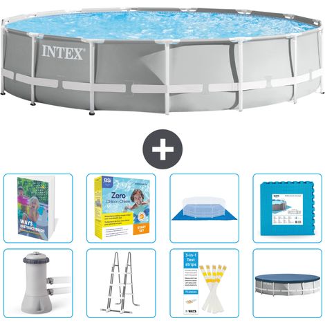 Prism Frame Pool Rund - 457x107 cm - 9-teilig S566