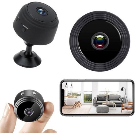 Caméra miniature WiFi HD - - 1080P - Vision nocturne IR 10m - Détection mouvement - Angle 150° (1/5)