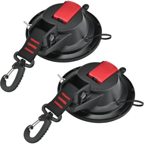 2 Pièces Ancre à Ventouse avec Fixation du Crochet d'Arrimage, Crochets de Fixation en Camping, Crochet de Fixation de Ventouse Auvent pour Tentes Latéral de Voiture Accessoire de Bâche de Camping