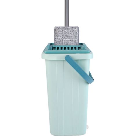 Lave Sol Vadrouille Nettoyage 360 degrés + Seau +2 Tampons- vert (1/5)