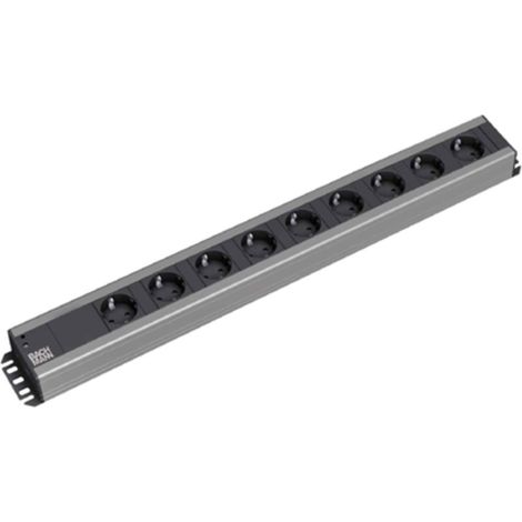 Bachmann Multiprise 9 prises noir et gris 2m