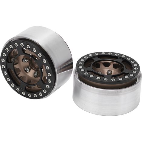 Moyeu de roue RC en alliage d'aluminium haute résistance à l'usure, usiné CNC, 1,9 pouce, moyeu de roue de voiture télécommandée en bronze (1/5)