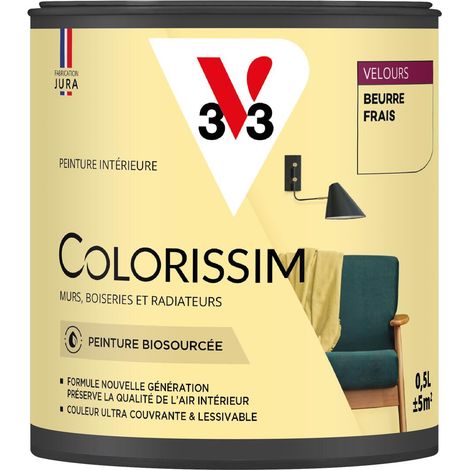 Peinture murale intérieure Colorissim® V33 Beurre frais Velours 0,5L