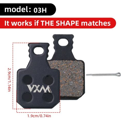 Coussinet de renfort semi-métallique 03H Plaquettes de frein en fibre de cuivre et métal pour vélo BB5 M355 M446, plaquettes et mâchoires de frein à disque hydrauliques universelles (1/5)