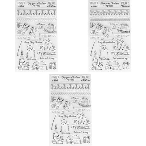 transparente Eisbär-Stempel zum Selbermachen, wiederverwendbar, sicher und unbedenklich für die Kartenherstellung (1/5)