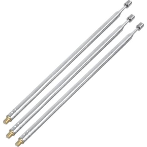 Antenna telescopica 3 x 43,5 cm di lunghezza, 4 sezioni, telecomando RC argento (1/4)