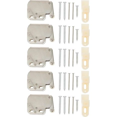 Lot de 5 loquets à ressort automatiques pour meubles (1/5)