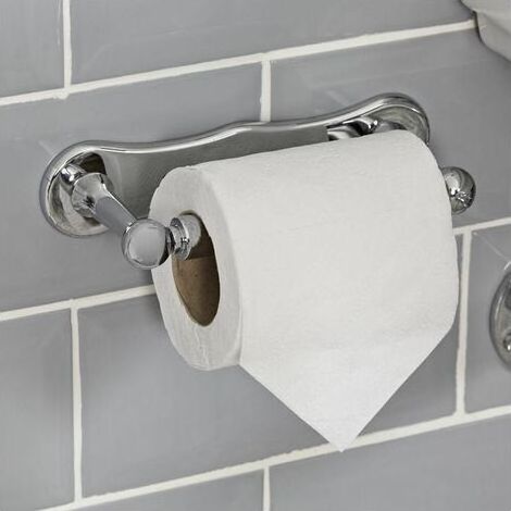 Hudson Reed – Dérouleur papier toilette WC en laiton massif chromé – Longueur 192mm – Largeur 76mm – Fixations fournies – Garantie 5 ans (1/5)