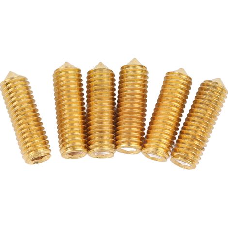 Sattelhöhenverstellschrauben für E-Gitarren-Steg, Tremolo-System, goldene Sechskantschrauben (1/5)