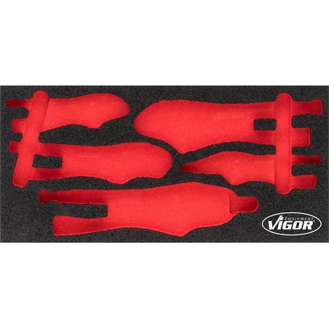 VIGOR Weichschaumeinlage, leer, V5004-L, (LxBxH) 393 x 188 x 35 mm (1/2)