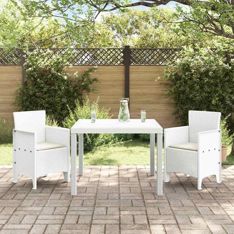 Garten Essgruppe 3 pcs Weiß Polypropylen (1/5)