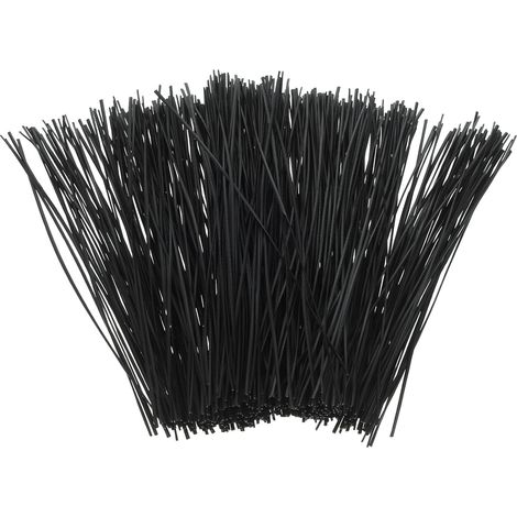 1000 Attaches de Câble Robustes en Fer Revêtement Plastique Noir, Torsades Solides et Réutilisables pour Jardinage et Fixation des Plantes (1/5)
