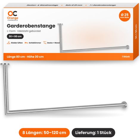 Edelstahl Garderobenstange L Form (1/5)