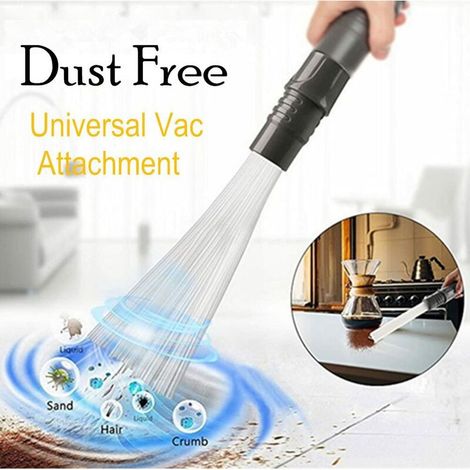 SABIR Embout d'Aspirateur Universel, Brosse à Poussière avec 30 Tubes d'Aspiration Flexibles,Compatible avec 32/35mm De Tuyau (1/4)