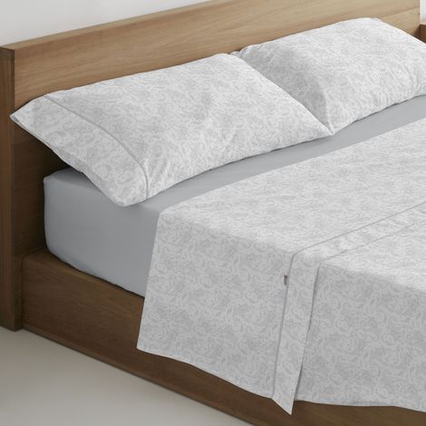 Juego de sábanas Lara color perla. Cama de 180 cm. 4 piezas (1/4)