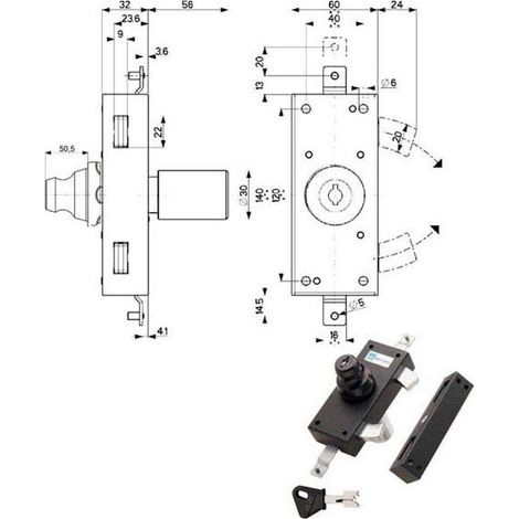 Serrure Ferroglietto Triplex 35382 Mottura