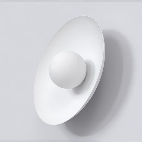 Lampada a parete Inspo K1 in acciaio bianco opaco