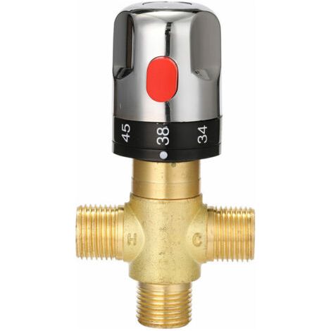 Rubinetto miscelatore termostatico regolabile per bagno, miscelatore in ottone, valvola di controllo della temperatura di miscelazione acqua calda/fredda - Tipo 3