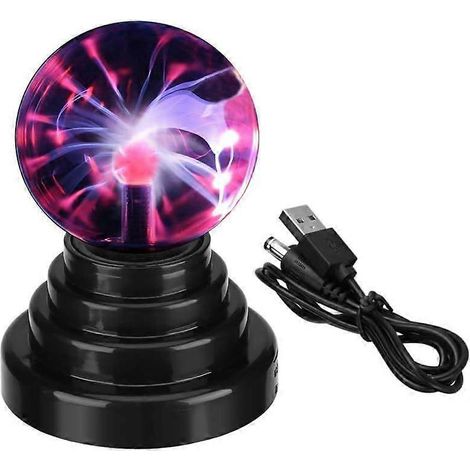 USB-Plasma-Lichtkugel, berührungsempfindliche Nachtkugel, USB-/Batteriebetrieben, magische und kreative Dekoration für Büro, Kinderparty, Geburtstag (1/4)