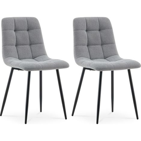Dining Chairs Set of 2, Upholstered Kitchen Counter Chairs With Sturdy Metal Legs for Living Room, Bedroom, Kitchen Furniture (1/5)