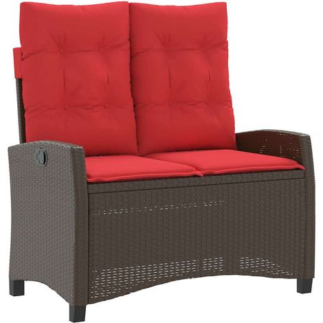 Maison Exclusive - Gartenbank Verstellbar mit Kissen Braun Poly R